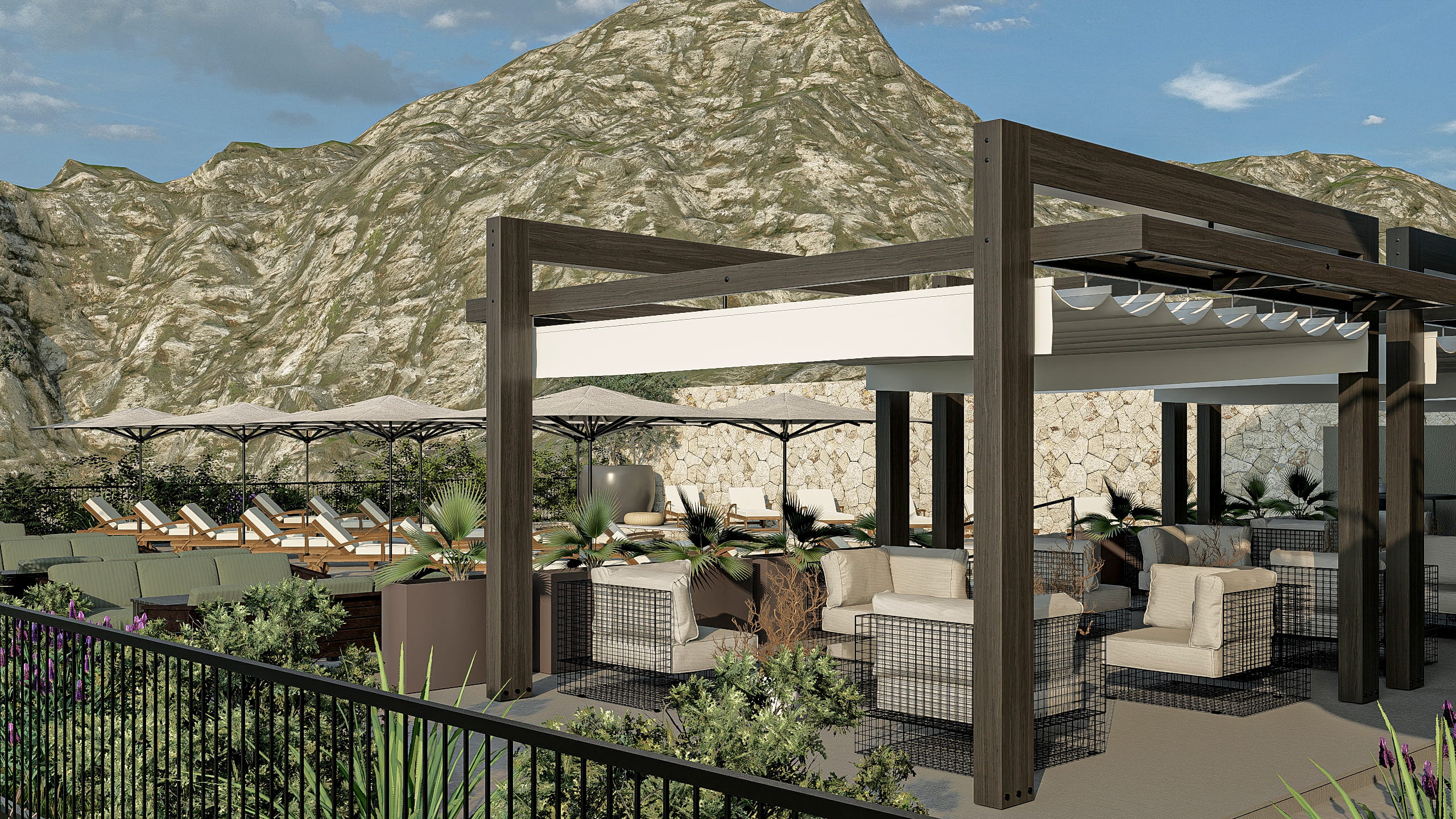 Poolside lounge